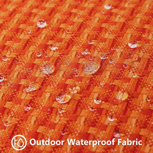UGASA Outdoor Waterproof Pillow Covers Pack of 2 Weaving Texture Water Resistant Outside Decorative Pillow Cases for Patio Garden Porch Yard Bench...