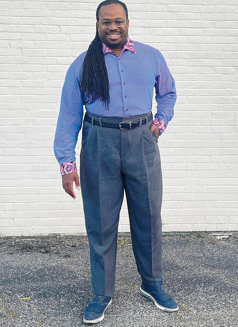 Know Me Men's Button Up Shirt and Pants Sewing Pattern Packet by Julian Creates, Design Code ME2018...