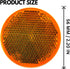 Qty 4 (2 Red/2 Amber) - 2" Inch Round Reflector Bike,Trailer, Truck, Boat, Mailbox, Construction, Signage, Warning with Super Strong Adhesive DOT/...