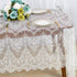 ShinyBeauty Lace-Tablecloth-Rectangular 60x120-Inch White Rectangle Overlay Tea Tablecloth Lace Tablecloths Long Rectangular Tablecloth Lace Table...