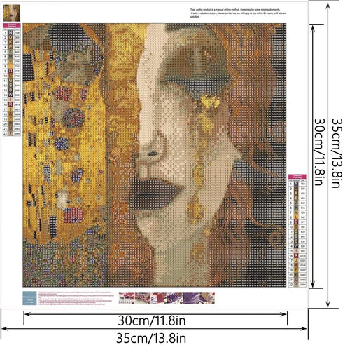 Zimal Diamond Embroidery Golden Tears Gustav Klimt DIY Diamond Painting Cross Stitch 5D Rhinestone Mosaic Painting by Number 11.8 x 11.8 Inch......