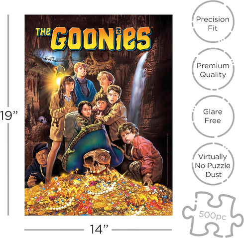 AQUARIUS The Goonies 500pc Puzzle (500 Piece Jigsaw Puzzle) - Glare Free - Precision Fit - Officially Licensed The Goonies Movie Merchandise & Col...