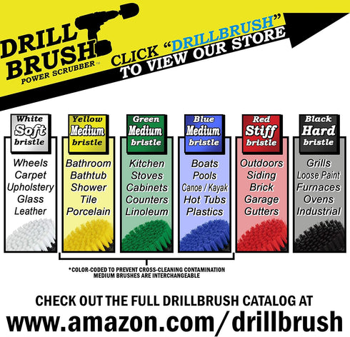Drill Brush Power Scrubber by Useful Products - Bathroom Cleaning Brush Set - Scrub Brush for Drill - Cleaning Tools for Drill - Shower Scrubber -...
