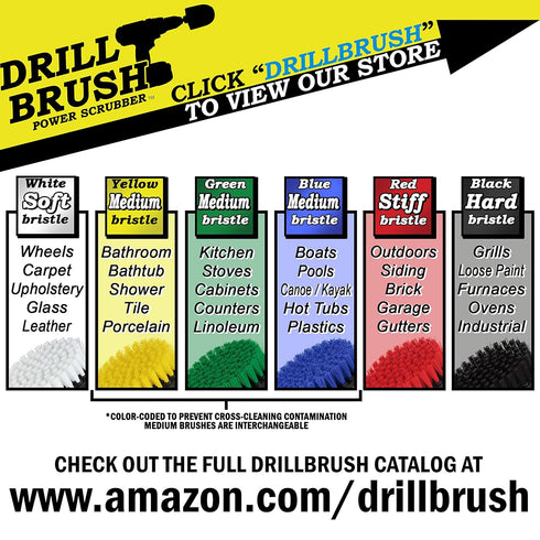 Cleaning Supplies - Threaded 5-inch Commercial Cleaning - Scrub Brush - fits Electric, Pneumatic DA Rotary Polishers - Bathroom Rugs - Carpet Clea...