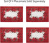 Newbridge Christmas Blooming Poinsettia’s Double Bordered 70 inch Long Table Runner, Holiday Red and White Poinsettia Dining Table Runner...