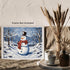 Posterizer 1 pcs-cute snowman in snowy wintery nature 3-Landscape & Nature Art-Holiday Poster Collection-Living Room Bedroom Decor- unframed wall ...
