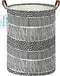 LANGYASHAN Laundry Basket Canvas Fabric Collapsible Organizer Basket for Storage Bin Toy Bins Gift Baskets Bedroom Clothes Children Nursery Hamper...