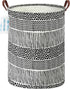 LANGYASHAN Laundry Basket Canvas Fabric Collapsible Organizer Basket for Storage Bin Toy Bins Gift Baskets Bedroom Clothes Children Nursery Hamper...