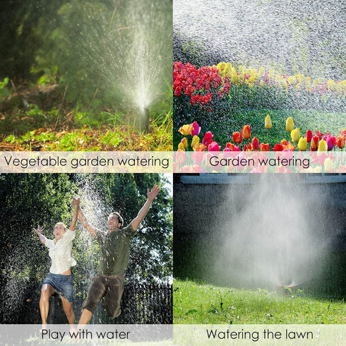 Linkidea Garden Hose Nozzle, Automatic 360 Degree Rotating Lawn Sprinkler, Yard Sprinkler System, Oscillating Sprinkler Watering Sprayer Easy Hose...