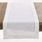 SARO LIFESTYLE Hemstitched Border Table Runner, White, 16"x72"...