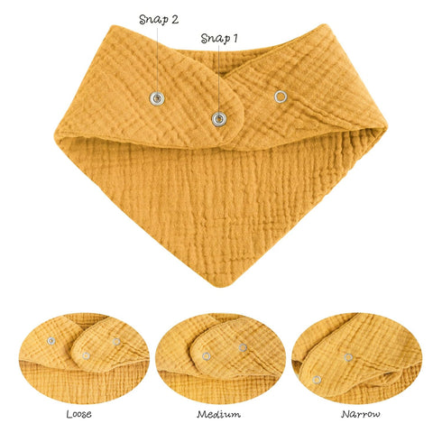 Konssy 8-Pack Muslin Baby Bibs, Absorbent Bandana Drool, 100% Cotton Unisex Baby Bibs for Teething and Drooling...