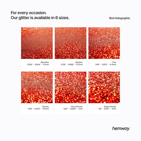 Hemway Craft Glitter 100g / 3.5oz Glitter Flakes for Arts Crafts Tumblers Resin Epoxy Scrapbook Glass Schools Paper Halloween Decorations - Microf...