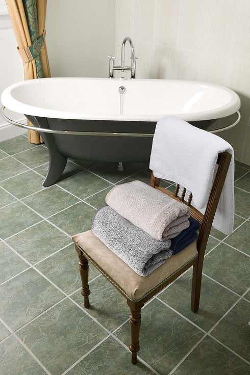 710-01-03-72-4P Diamond Jacquard Quick Dry Hand Towels Set, 16" x 30", Gray...
