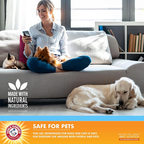 Arm & Hammer for Pets Air Care Pet Scents Deodorizing Gel Beads in Fresh Breeze | 12 oz Pet Odor Neutralizing Gel Beads with Baking Soda | Air Fre...