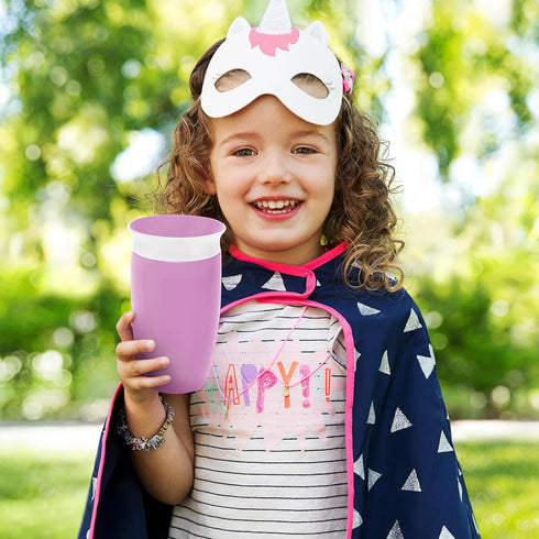 Munchkin Sippy Cups for Toddlers 1-3, Spill Proof Miracle 360 Cup, 10 Ounce, 2 Pack, Blue/Purple...