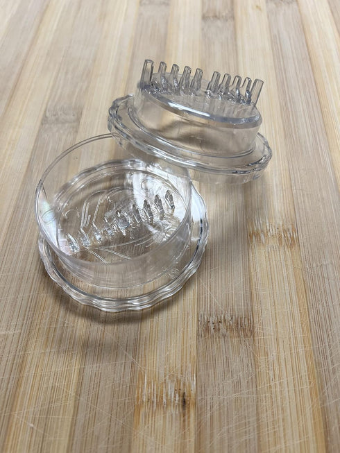 Garlic & Ginger Grinder Twisting Mincer for Nuts, Spices, and Herbs | Manual Hand Kitchen Tool Easy to Clean and Dishwasher Safe | CLEAR Color!...