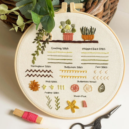Myfilicity Embroidery Beginners Stitch Practice kit, 3 Embroidery Starter Kits, Learn 30 Different Stitching Techniques for Craft Enthusiasts to H...