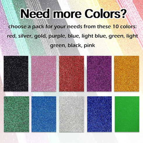 Sticky Glitter Foam Sheets, 20 Packs Thick Self-Adhesive Sparkle EVA Paper Stickers for School Projects, 30 x 20cm (Multi-Color)...