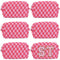 6 Pcs Preppy Makeup Bag Bulk Checkered Cosmetic Bag Pink Makeup Pouch Personalize Travel Toiletry Bag Organizer Cute DIY Makeup Brushes Storage Ba...