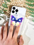 Nature Butterfly Phone Grip Stand, Cute Clear Cell Phone Holder,Expandable Collapsible Cell Phone Accessory, Phone Charms Support with Transparent...