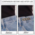 4 Sets Adjustable Jeans Button, No Need to Sew Detachable Button Pins, Perfect Fit Detachable Instant Button. (Golden Circle)...