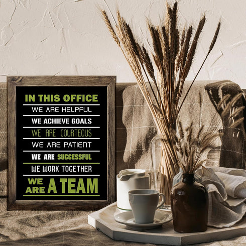Posterizer 1 pcs-in this office we are a team quote-Workplace & Office Art-Motivational & Inspirational Art-Gift for Boss, Manager-decor for offic...