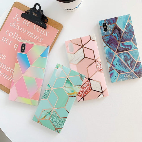 Cocomii - Rectangle Case Compatible with iPhone Xs/X - Natural Marble, Timeless Pattern, Glossy, Women Girls Men, Protective Phone Case for iPhone...
