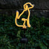 Solar LED Neon Dog Stake Light - Warm White- Outdoor Garden Décor, Yard Ornaments,Landscape Light, Patio Walkway Decoration - Gift for Dog Lovers,...