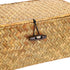 Hipiwe Wicker Shelf Baskets Bin with Lid, Handwoven Seagrass Basket Storage Bins Rectangular Household Basket Boxes for Shelf Wardrobe Home Organi...