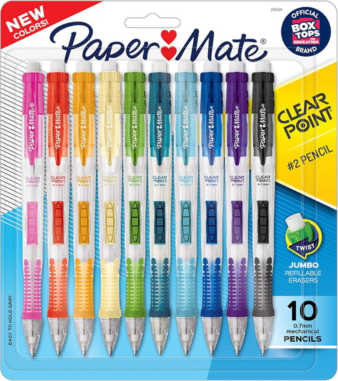 Paper Mate Clearpoint Mechanical Pencils 0.7mm, HB #2 Pencil Lead, 2 Pencils, School Supplies, Teacher Supplies, Drawing Pencils, Sketching Pencil...