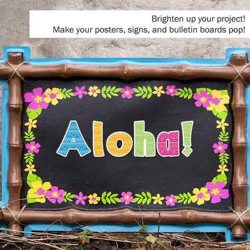Barker Creek Letter Pop-Outs, 4" Kai Ola Sea Life, Multicolor Designer Letters for Bulletin Boards, Breakrooms, Reception Areas, Signs, Displays, ...