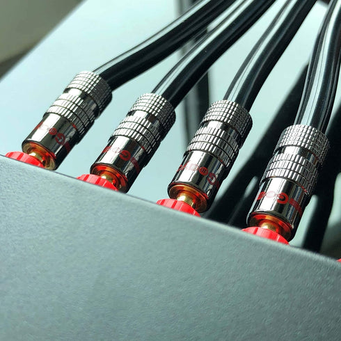 Speaker Connector Banana Plugs - 24K Gold Plated Brass 4mm Plug (12 Pairs/24 pcs)...