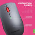 Lenovo 700 Wireless Laser Mouse, Black, 1600 dpi, 2.4 GHz wireless via USB, 4-way scroll wheel, Full-size ergonomic design, Accurate laser sensor,...