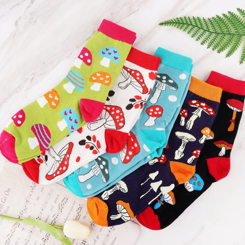 Jeasona Women's Mushroom Sunflower Cow Boston Terrier Pig Socks Gifts for Women...
