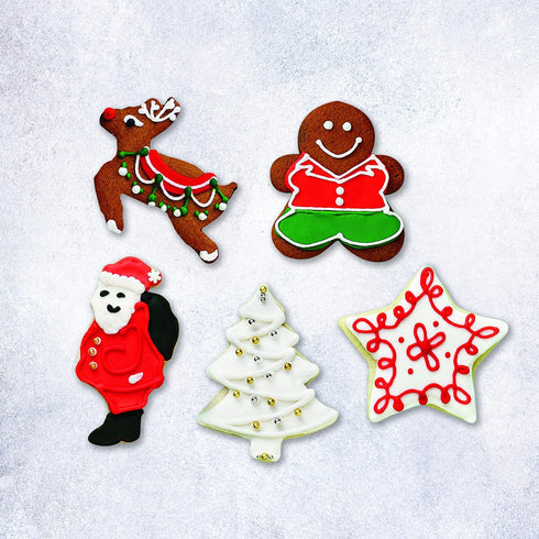 Tovolo Christmas Cookie Cutters, Steel Set of 5, Holiday Baking Supplies One...