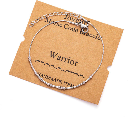 Best Friend Birthday Gifts Morse Code Bracelets For Women Mothers Day Birthday Christmas Gifts For Sister Daughter Grandmother Stainless Steel Jew...