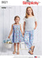 Simplicity Easy to Sew Girl's Dress, Top, Camisole, and Pants Sewing Patterns, Sizes 7-14...