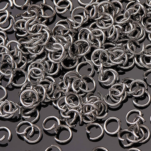 DanLingJewelry 1000 pcs 304 Stainless Steel 19 Gauge Open Jump Rings 6mm for Jewelry Making Connectors Jewelry Finding Stainless Steel Color...