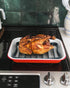 The Silicone Kitchen Silicone Roasting Rack Pan, Dishwasher Safe, BPA Free, Non-Toxic, 7 in by 10.75 in, Navy, 2 Pack...