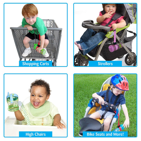 SippyPal Sippy Cup Holder Strap Leash Tether (Sports 2-Pack)...