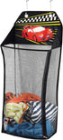 Store&Score Over The Door Hanging Kids Fun LED Race Car Light-Up Collapsible Mesh Laundry Hamper, Toy Chest, Metal Hooks Included...