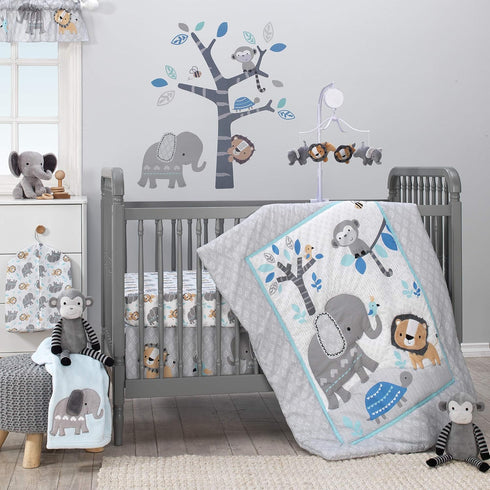 Bedtime Originals Jungle Fun Fitted Crib Sheet, 28x52 Inch (Pack of 1)...