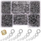 1400 Pcs Open jump rings for jewelry making supplies 6 Sizes/Box Jump Rings for key chain making kit with 1Pcs Jump Ring Open/Close Tool (Gun blak...