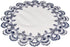 White Navy Blue Jacquard Peacock Tail Lace Doily, Placemat, Table Centerpiece, Table Topper (23 inch Round)...