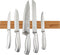 Heavy Duty 15" Bamboo Knife Magnetic Strip With 6 Dual-Magnet Zones | Wall Mounted Magnetic Knife Holder Holds 6 Knife & Tool | Wooden Magnetic Kn...