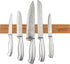 Heavy Duty 15" Bamboo Knife Magnetic Strip With 6 Dual-Magnet Zones | Wall Mounted Magnetic Knife Holder Holds 6 Knife & Tool | Wooden Magnetic Kn...