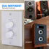 PyleHome in-Wall Speakers, Dual Knob and Independent Volume Control Plate, 120W Load Handling, Dual Stereo Channel Control, Smooth Rotary Knobs, U...