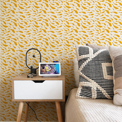 FINGERINSPIRE Fish Stencil for Painting 11.7x8.3inch Reusable Large Amount of Fish Pattern Drawing Stencils Large Swimming Fish Stencil for Painti...