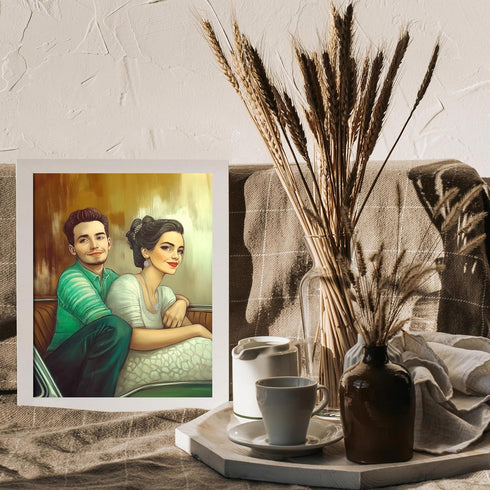 Posterizer 1 pcs-cute couple hugging-Valentine's day inspired art-Romantic Art-Holiday Poster Collection-Gift for Couples boyfriend girlfriend Hus...