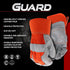 Boss Men's Guard Heavy Duty Work Gloves with Double Leather Cowhide Palm, Abrasion Resistant, High Durability, Canvas Backing, Extended Safety Cuf...